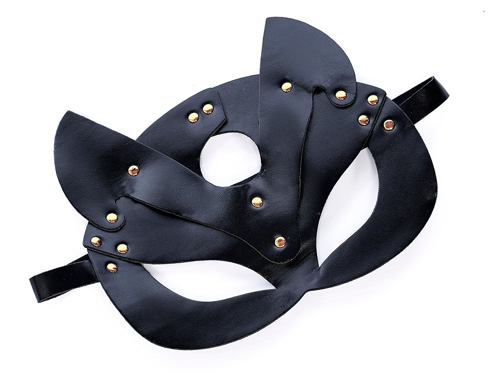 Faux Leather Eye Mask with Sleek Pointed Design