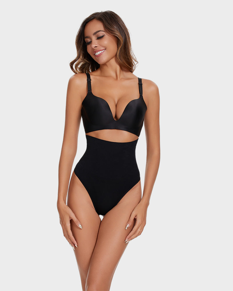 Seamless High-Waisted Shapewear Thong Panty