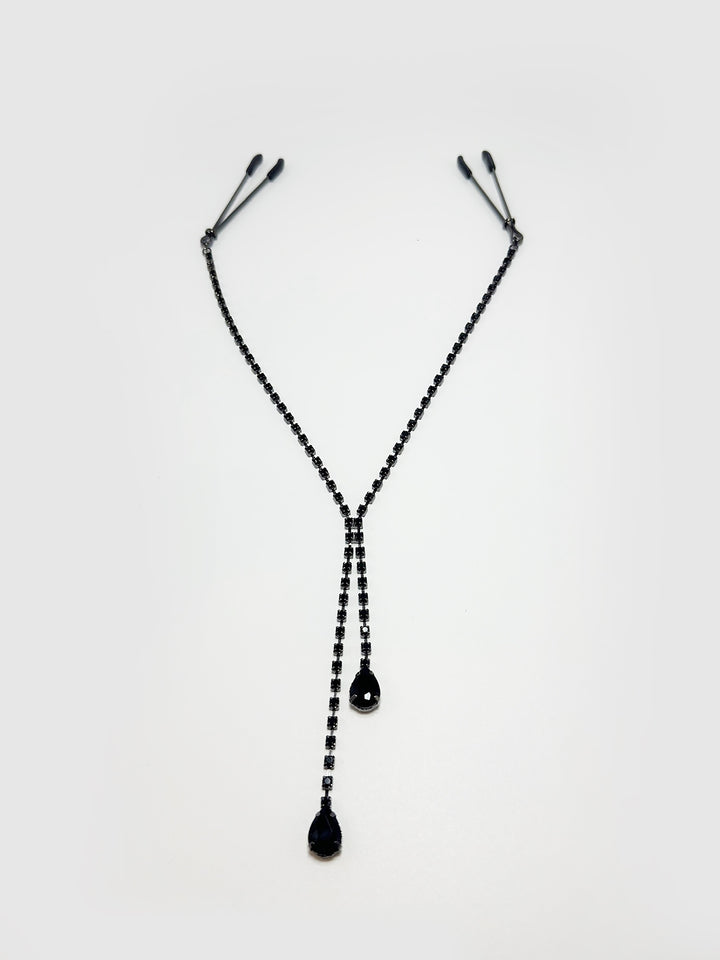 RHINESTONE DANGLE CLAMPS