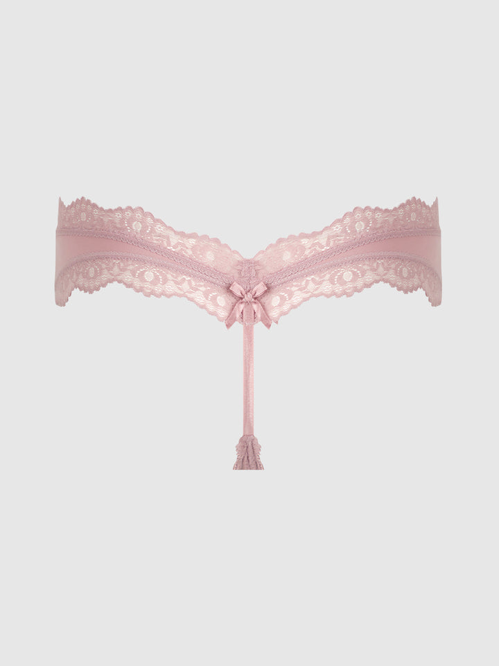 VERA MICRO &amp; LACE TRIM G-STRING