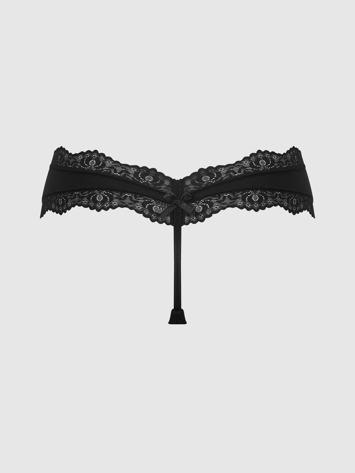 VERA MICRO &amp; LACE TRIM G-STRING