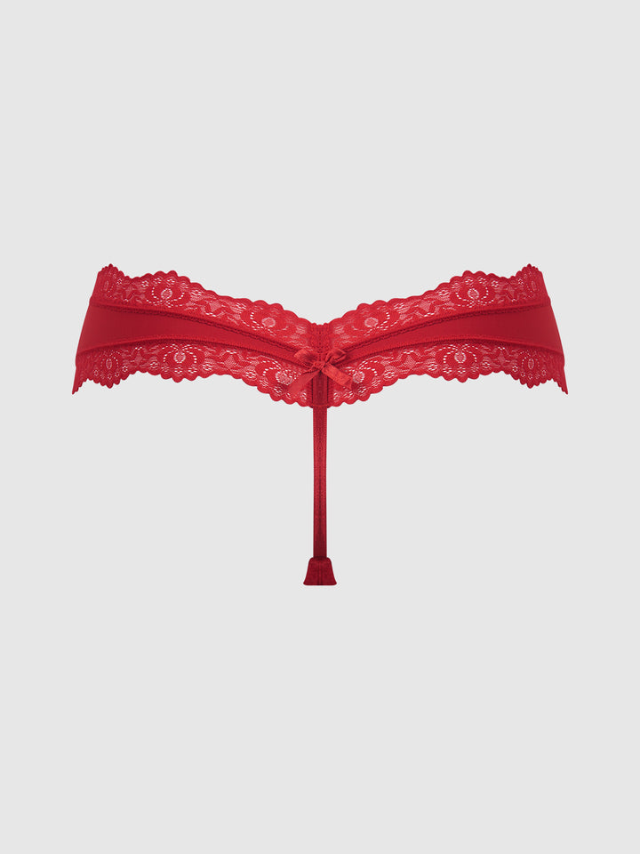 VERA MICRO &amp; LACE TRIM G-STRING