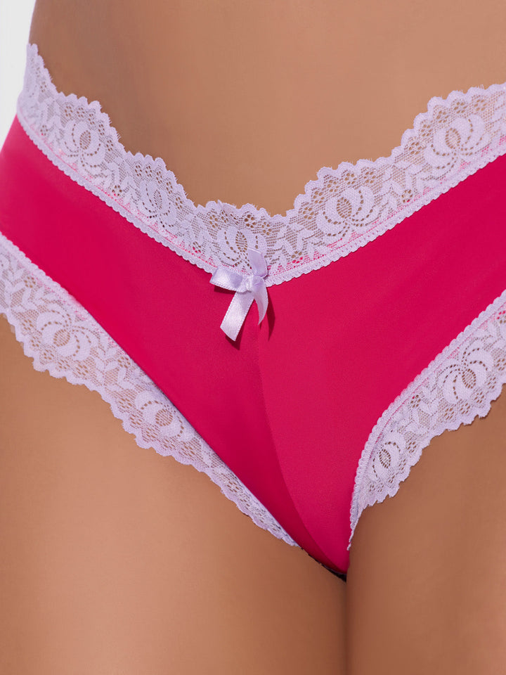 VERA MICRO &amp; LACE TRIM G-STRING
