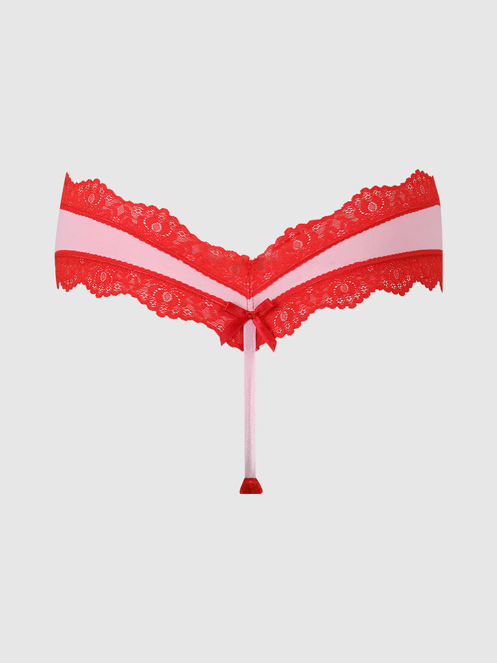 VERA MICRO &amp; LACE TRIM G-STRING
