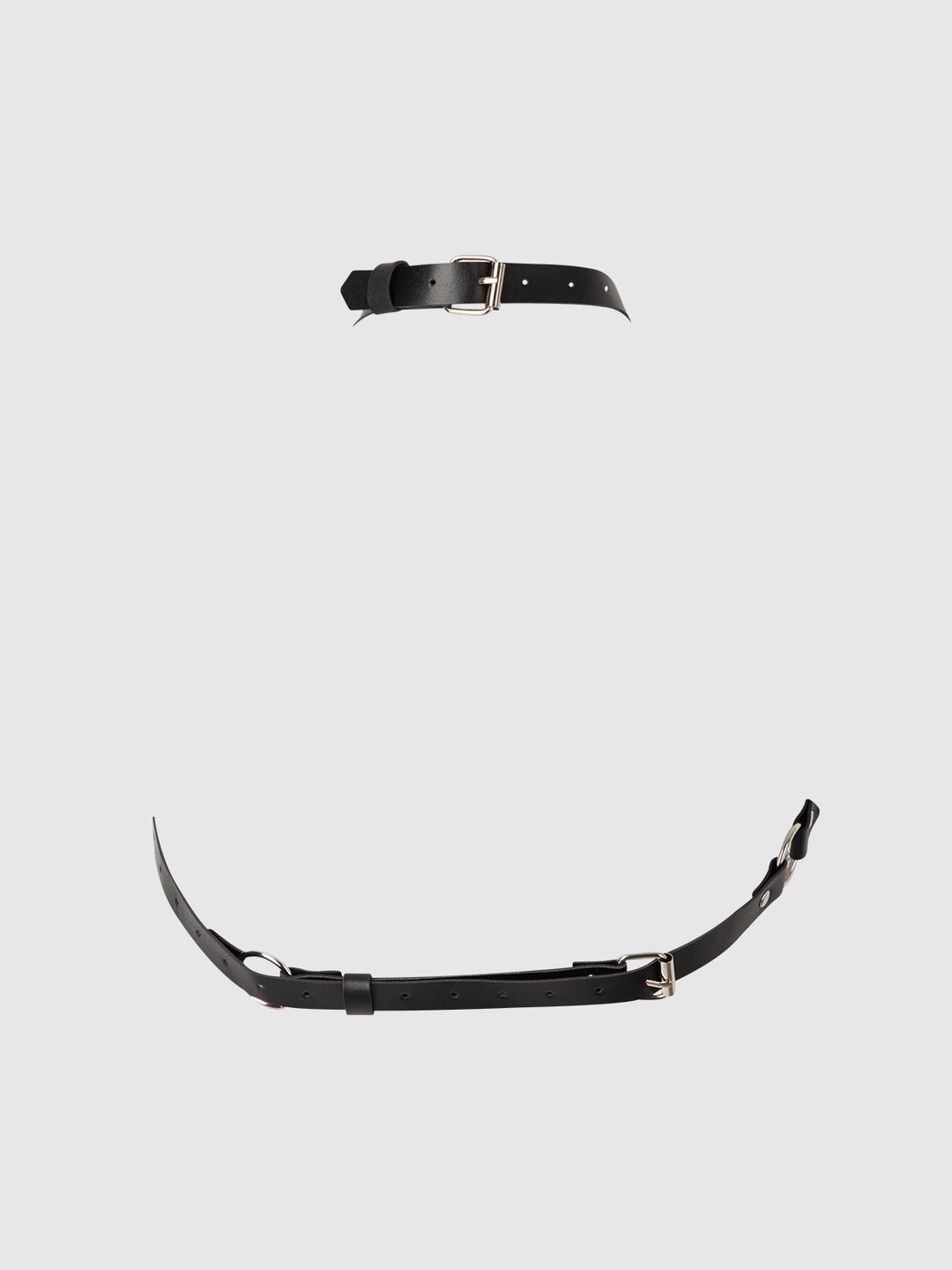 CHAIN &amp; LEATHER-LIKE DRAPED HARNESS