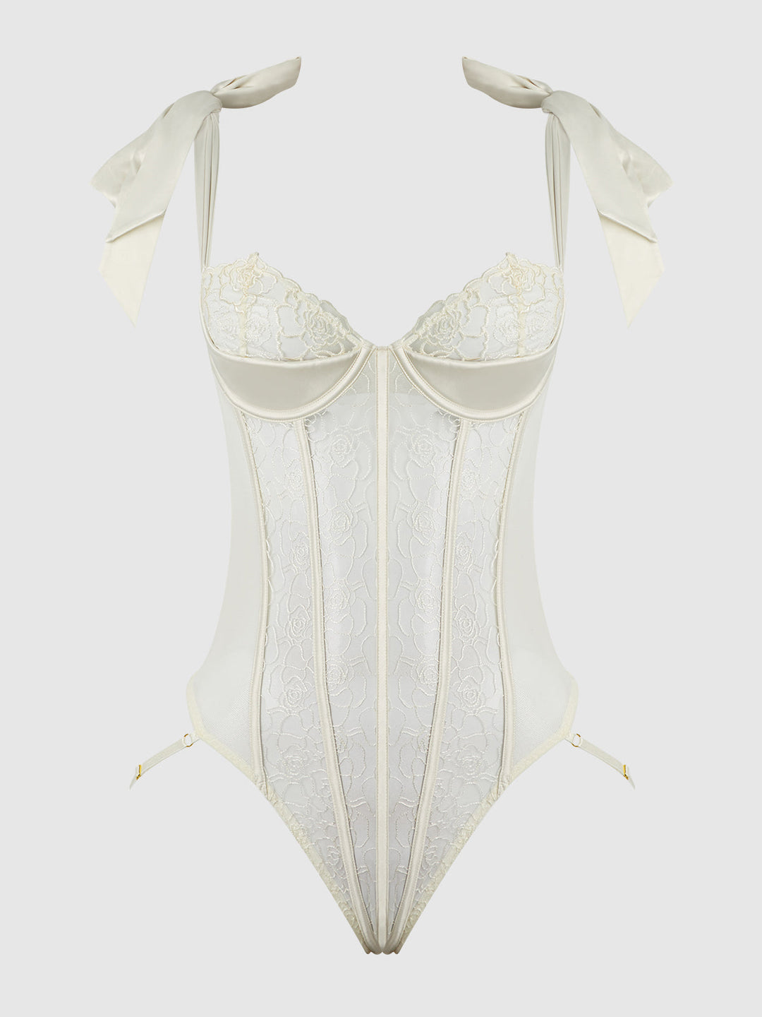 ROSALIE EMBROIDERED LACE TEDDY
