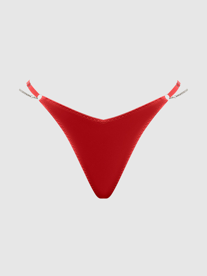 KRYSTAL RHINESTONE &amp; SIDE SLIDER THONG
