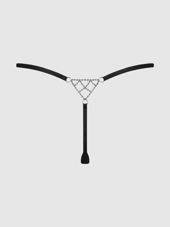 KRYSTAL RHINESTONE NET BACK G-STRING