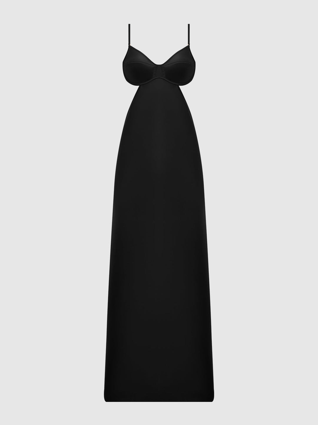 BRIGETA SATIN MONO WIRE LONG GOWN