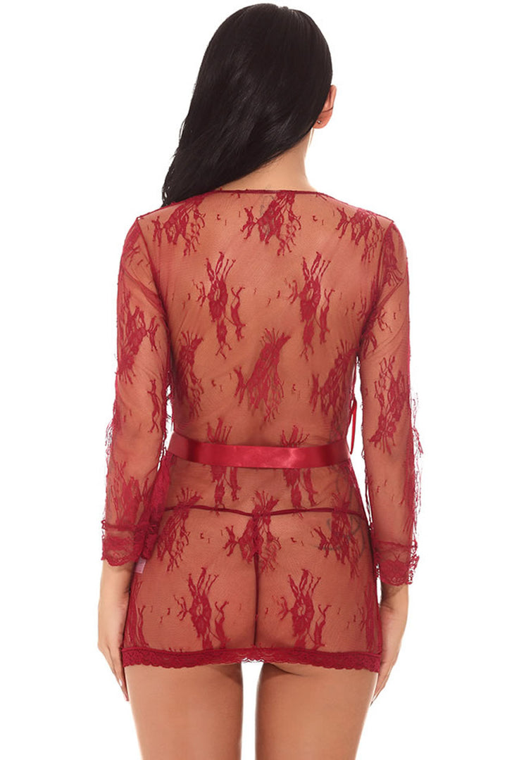 Delicate Lace Short Robe