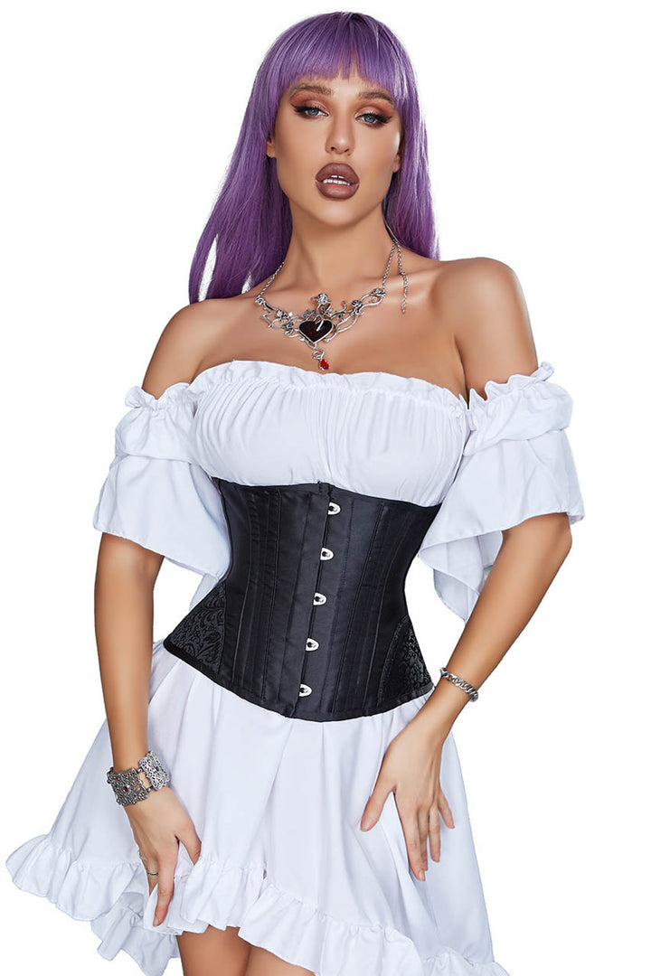 Plus Size Black Steel Bone Waist Cincher