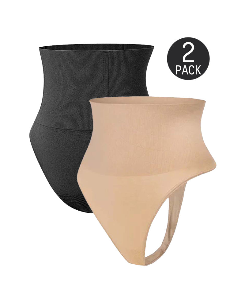 Seamless High-Waisted Shapewear Thong Panty