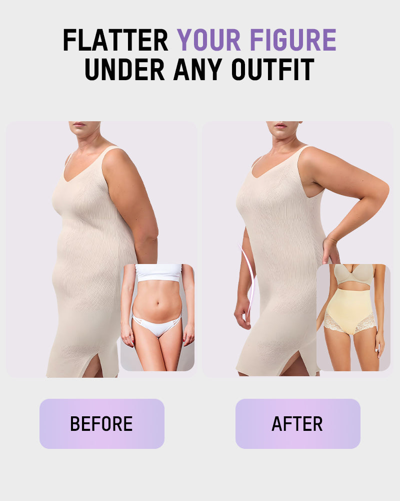 Smooth High-Waisted Sheer Lace Sculpting Brief (4 Pack)