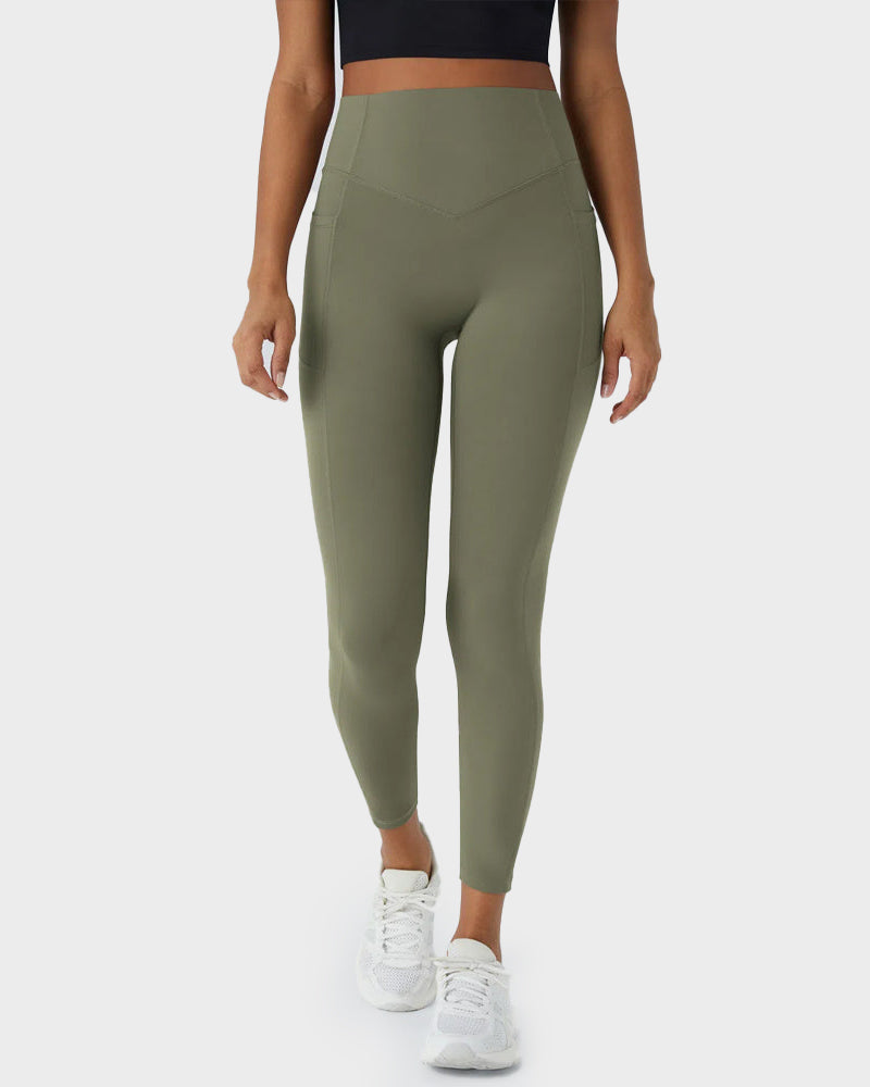 Tummy Control Butt-Lifting Training Leggings with Pockets
