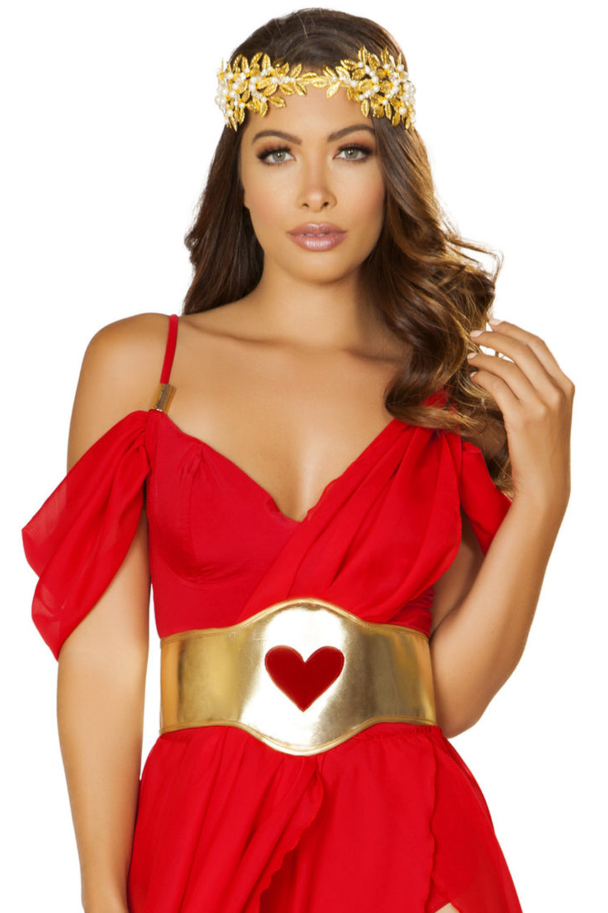 Red goddess dress